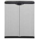 Garden Storage Cabinet With 1 Shelf Grey And Black 68X40X85 Cm