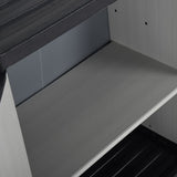 Garden Storage Cabinet With 1 Shelf Grey And Black 68X40X85 Cm