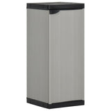 Garden Storage Cabinet With 1 Shelf Grey And Black 35X40X85 Cm