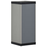 Garden Storage Cabinet With 1 Shelf Grey And Black 35X40X85 Cm