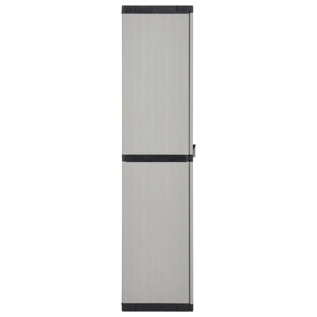 Garden Storage Cabinet With 3 Shelves Grey&Black 68X40X168 Cm