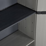 Garden Storage Cabinet With 3 Shelves Grey&Black 68X40X168 Cm