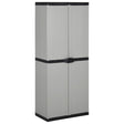 Garden Storage Cabinet With 3 Shelves Grey&Black 68X40X168 Cm