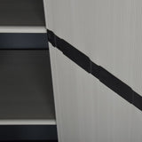 Garden Storage Cabinet With 3 Shelves Grey&Black 68X40X168 Cm