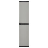 Garden Storage Cabinet With 3 Shelves Grey & Black 34X40X168 Cm