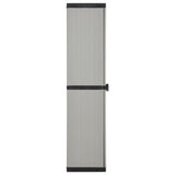 Garden Storage Cabinet With 3 Shelves Grey & Black 34X40X168 Cm