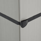 Garden Storage Cabinet With 3 Shelves Grey & Black 34X40X168 Cm