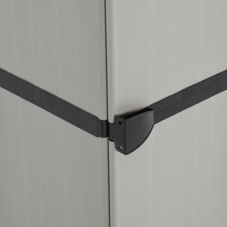 Garden Storage Cabinet With 3 Shelves Grey & Black 34X40X168 Cm
