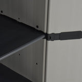 Garden Storage Cabinet With 3 Shelves Grey & Black 34X40X168 Cm