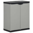 Garden Waste Cabinet Grey And Black 68X40X85 Cm Pp
