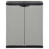 Garden Waste Cabinet Grey And Black 68X40X85 Cm Pp