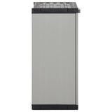 Garden Waste Cabinet Grey And Black 68X40X85 Cm Pp