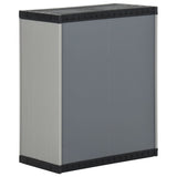 Garden Waste Cabinet Grey And Black 68X40X85 Cm Pp
