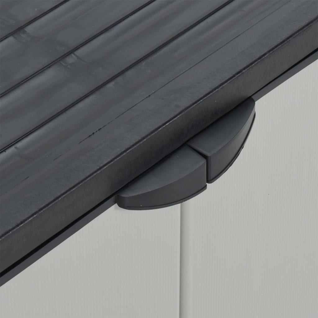 Garden Waste Cabinet Grey And Black 68X40X85 Cm Pp