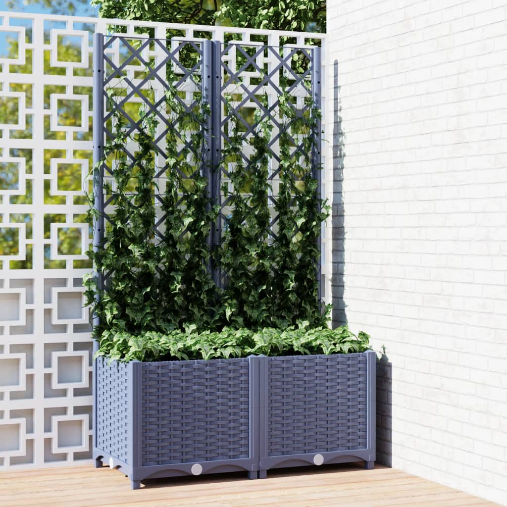 Garden Planter With Trellis Pp