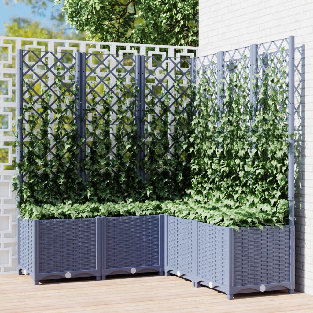 Garden Planter With Trellis Pp