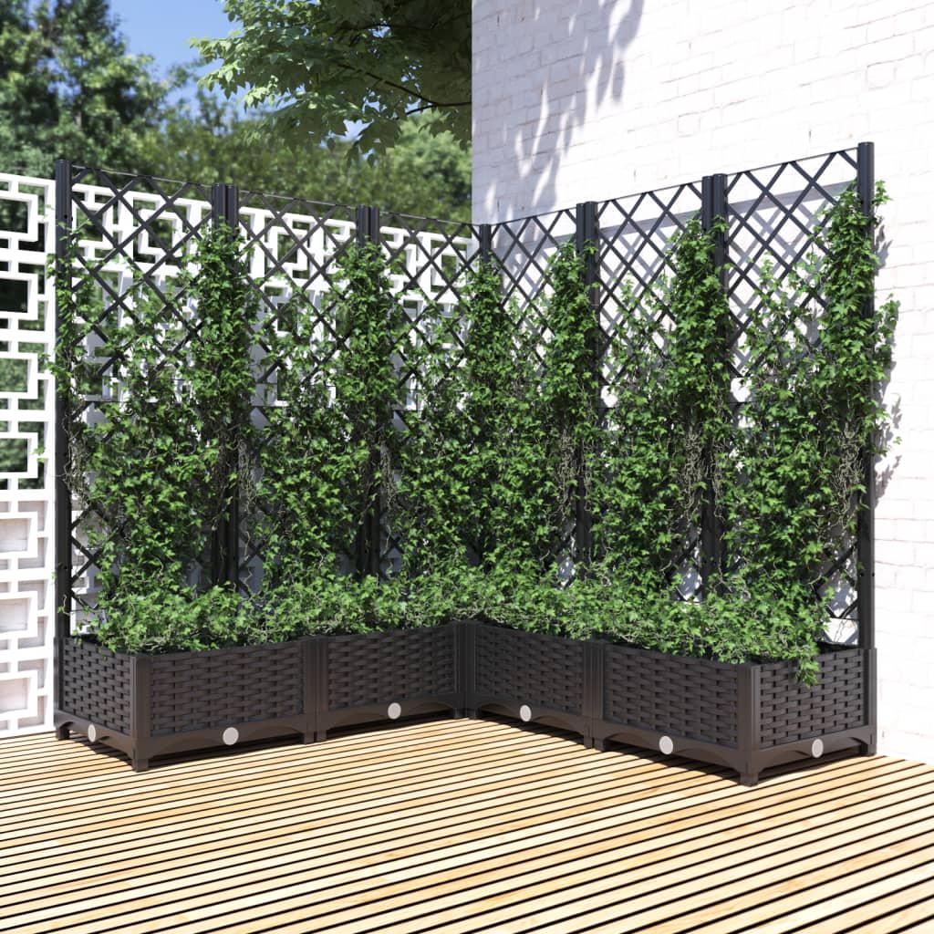 Garden Planter With Trellis Pp