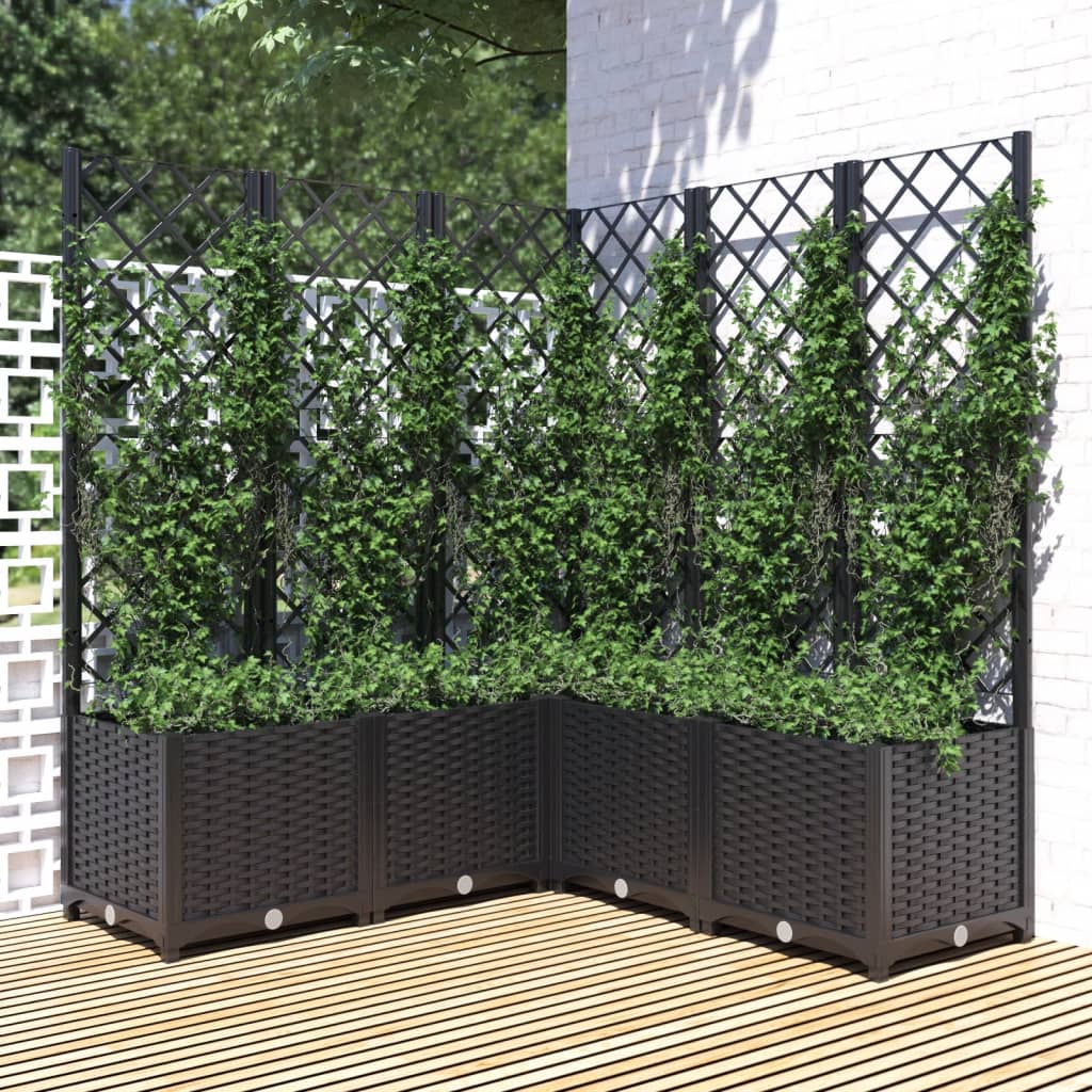 Garden Planter With Trellis Pp