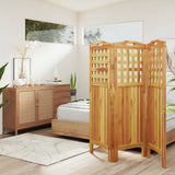 3-Panel Room Divider Solid Wood Acacia