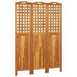 3-Panel Room Divider Solid Wood Acacia