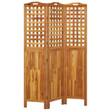 3-Panel Room Divider Solid Wood Acacia