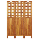 3-Panel Room Divider Solid Wood Acacia