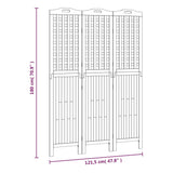 3-Panel Room Divider Solid Wood Acacia
