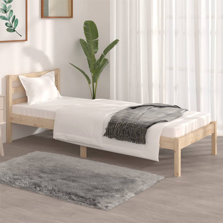 Bed Frame Without Mattress Solid Wood Pine 200X200Cm