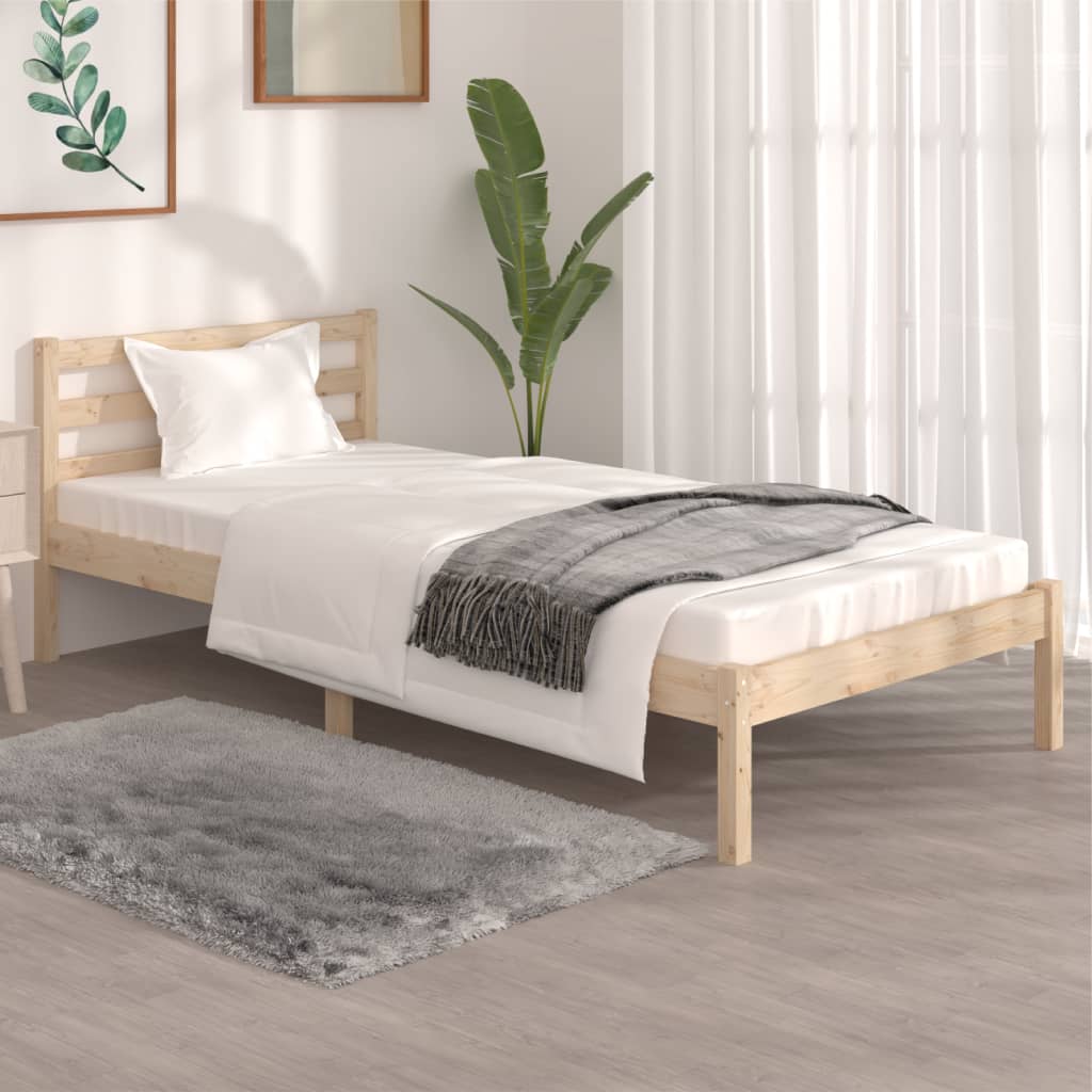 Bed Frame Without Mattress Solid Wood Pine 200X200Cm