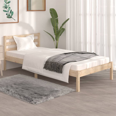 Bed Frame Without Mattress Solid Wood Pine 200X200Cm