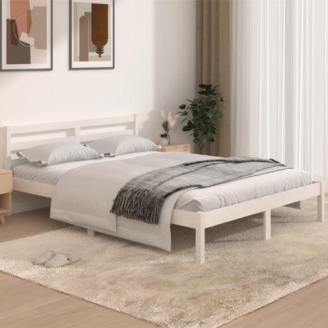 Bed Frame Without Mattress Solid Wood Pine 200X200Cm