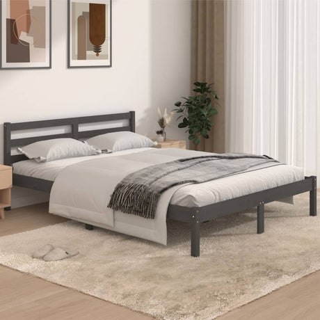 Bed Frame Without Mattress Solid Wood Pine 200X200Cm