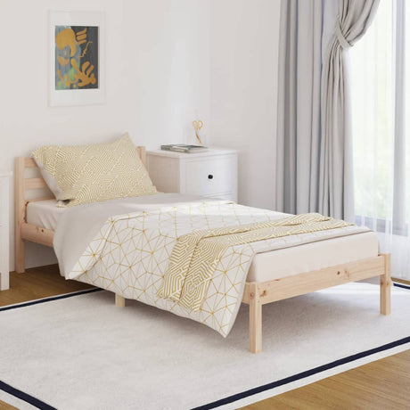 Bed Frame Without Mattress Solid Wood Pine 200X200Cm