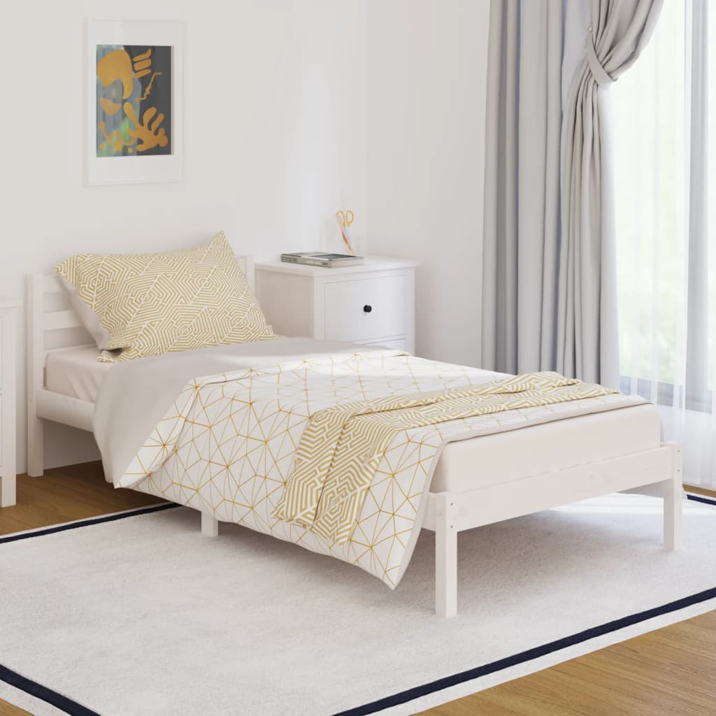 Bed Frame Without Mattress Solid Wood Pine 200X200Cm