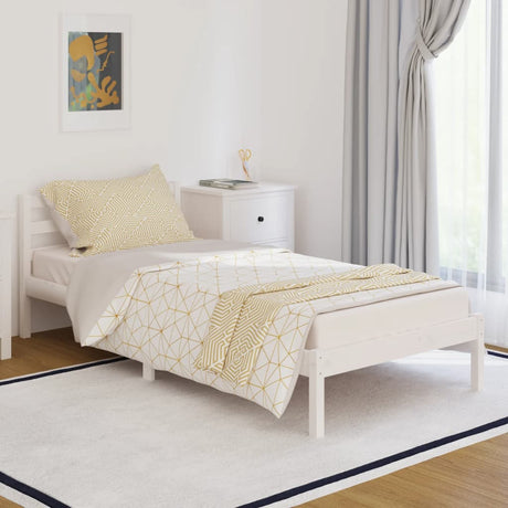 Bed Frame Without Mattress Solid Wood Pine 200X200Cm