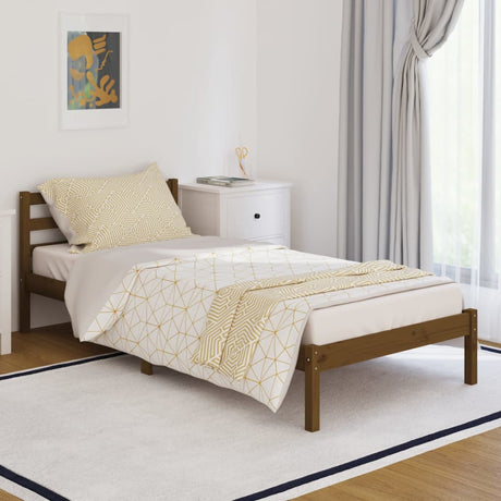 Bed Frame Without Mattress Solid Wood Pine 200X200Cm