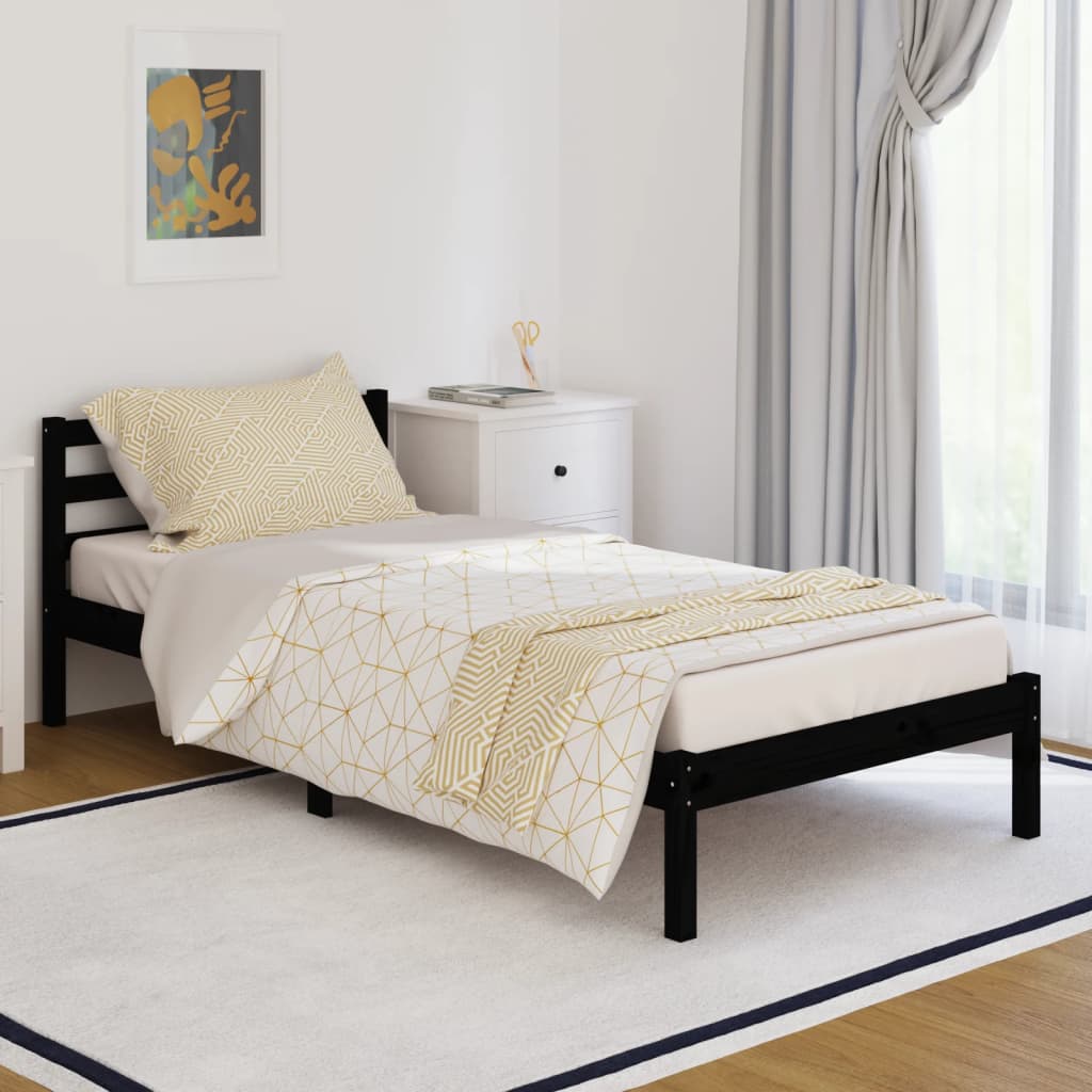 Bed Frame Without Mattress Solid Wood Pine 200X200Cm