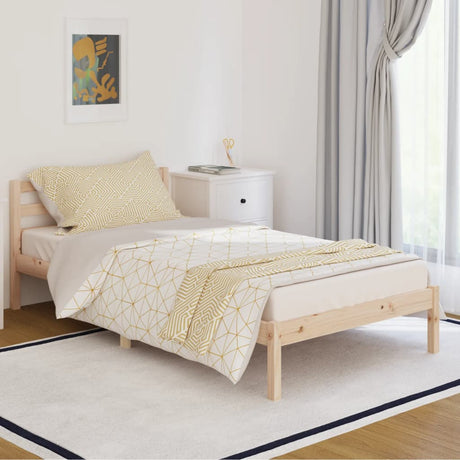 Bed Frame Without Mattress Solid Wood Pine 200X200Cm