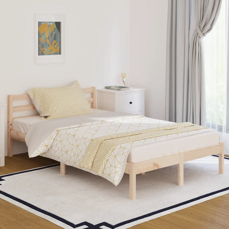 Bed Frame Without Mattress Solid Wood Pine 200X200Cm