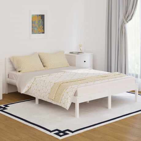 Bed Frame Without Mattress Solid Wood Pine 200X200Cm
