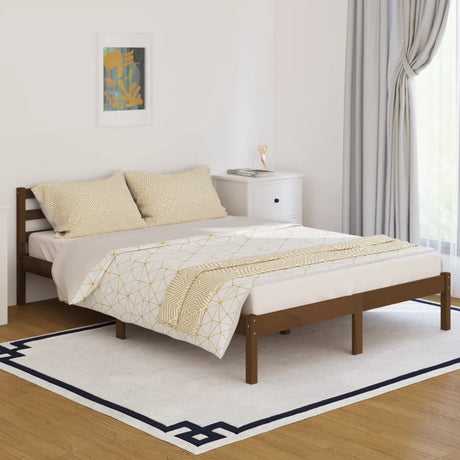 Bed Frame Without Mattress Solid Wood Pine 200X200Cm