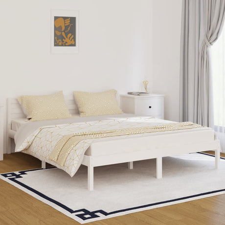 Bed Frame Without Mattress Solid Wood Pine 200X200Cm