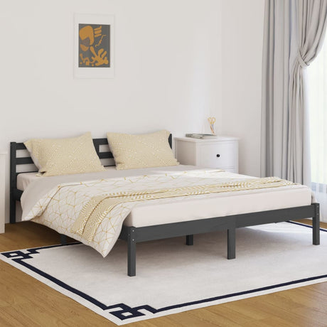 Bed Frame Without Mattress Solid Wood Pine 200X200Cm