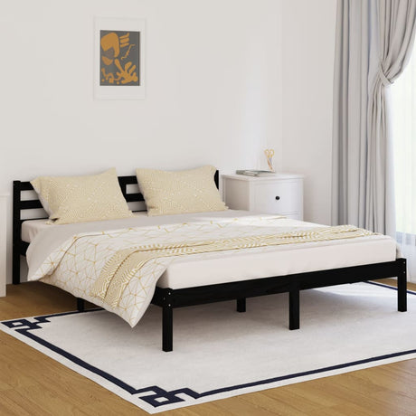 Bed Frame Without Mattress Solid Wood Pine 200X200Cm