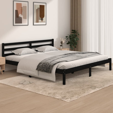 Bed Frame Without Mattress Solid Wood Pine 200X200Cm
