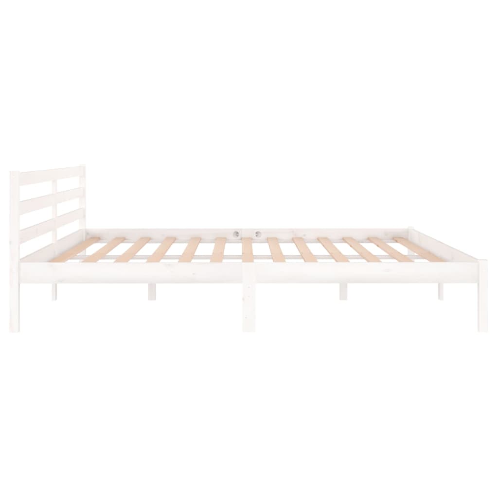 Bed Frame Without Mattress Solid Wood Pine 200X200Cm