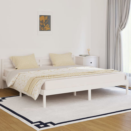 Bed Frame Without Mattress Solid Wood Pine 200X200Cm