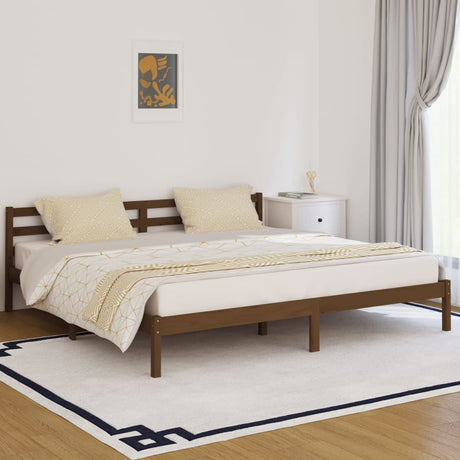 Bed Frame Without Mattress Solid Wood Pine 200X200Cm