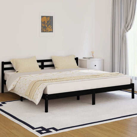Bed Frame Without Mattress Solid Wood Pine 200X200Cm