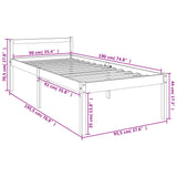 Senior Bed Without Mattress 90X190Cm Single